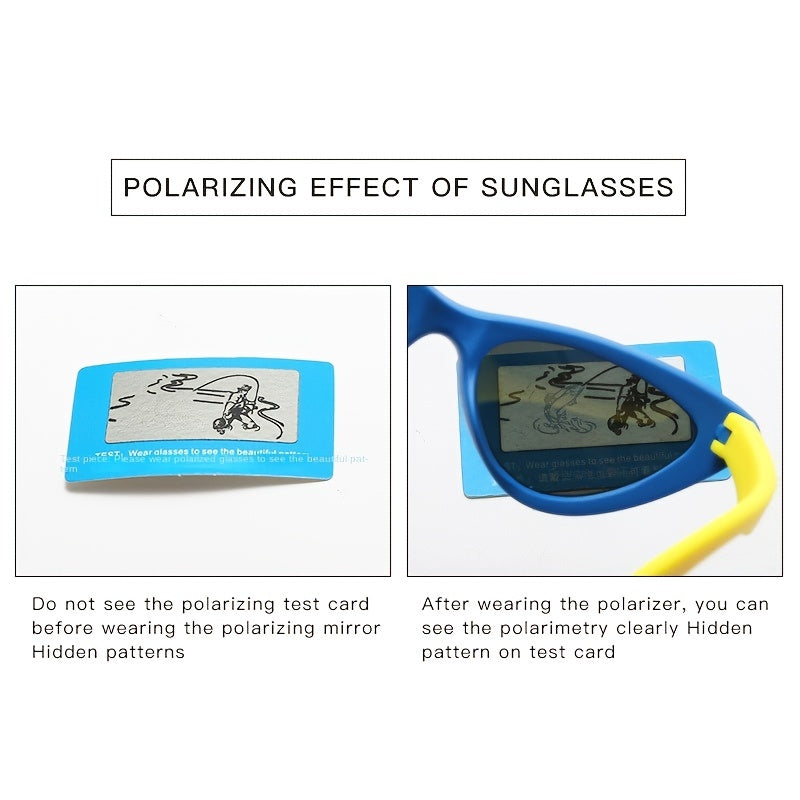 Boys Casual Triangle Cat Eye Frame Polarized Sunglasses Vintage