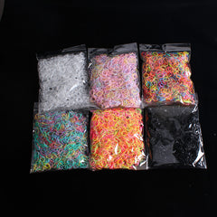 1000pcs Colorful Mini Rubber Bands Hair Elastics Ties Ponytail Holder
