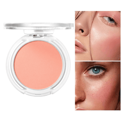High Pigmented Monochromatic Blush Compact with Peach Pink