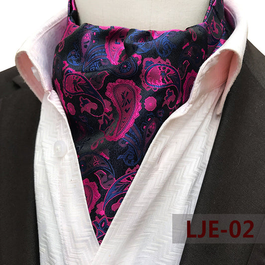 Men's Large Pattern Polyester Scarf 6x46inch