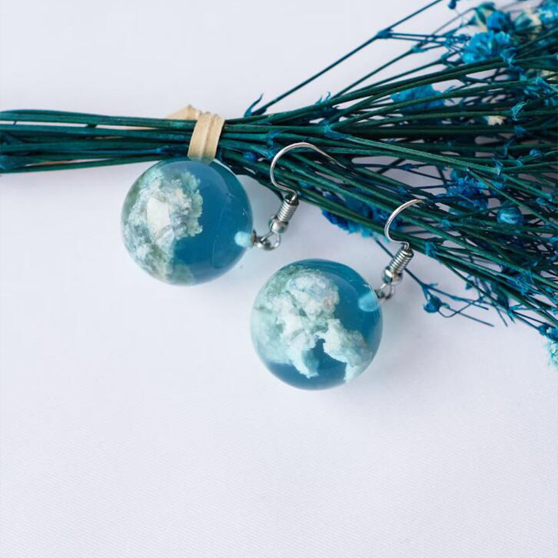 Glass Ball Earrings For Women's Unique Style