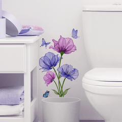 Floral Butterfly Wall Sticker for Bathroom and Garden Decoration