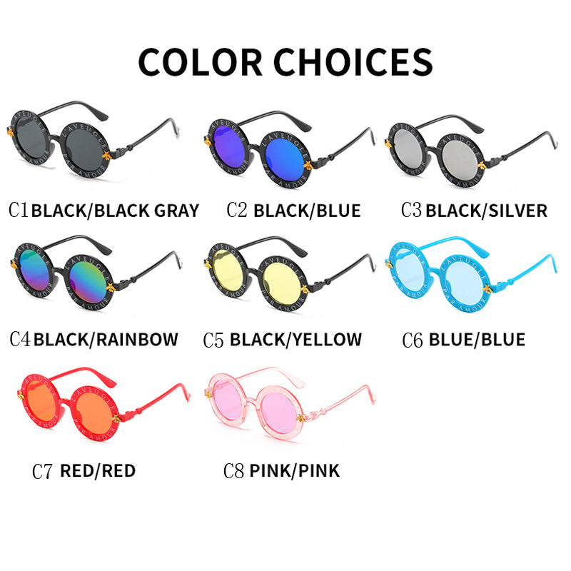 Kids Round Frame Sunglasses for Outdoor Activities