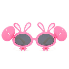 Girls Clamshell Rabbit Baby Cartoon Sunglasses UV Sunglasses