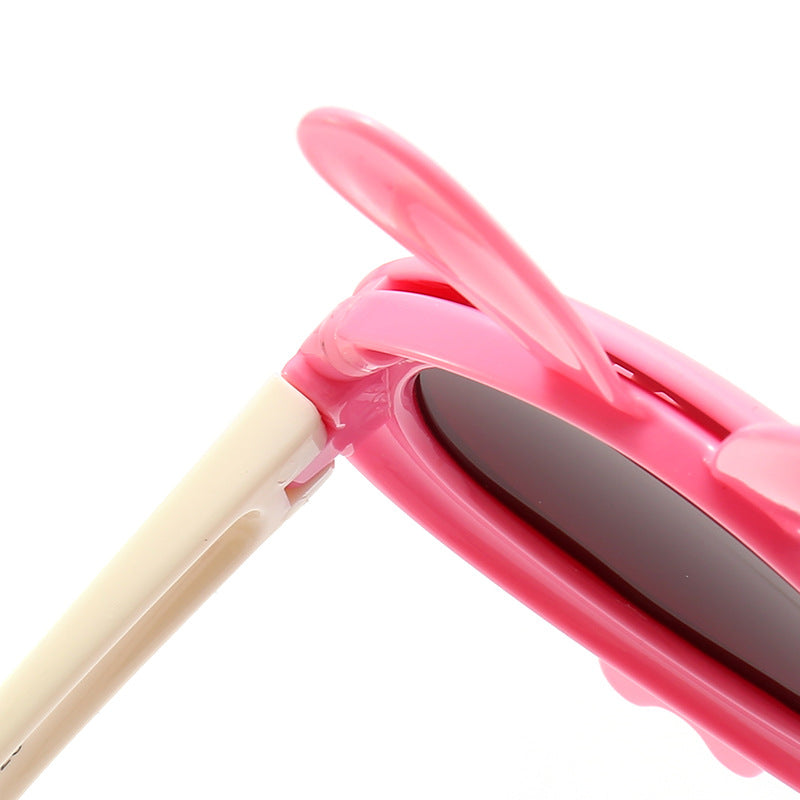 Girls Clamshell Rabbit Baby Cartoon Sunglasses UV Sunglasses