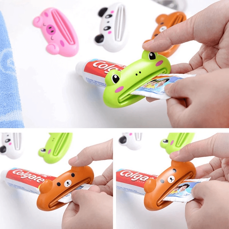Toothpaste Squeezer Animal Plastic Rolling Holder Dispenser