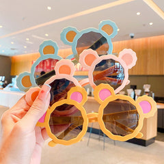 Kids Bear Ear Retro Cartoon Glasses Outdoor Accessories for Boys