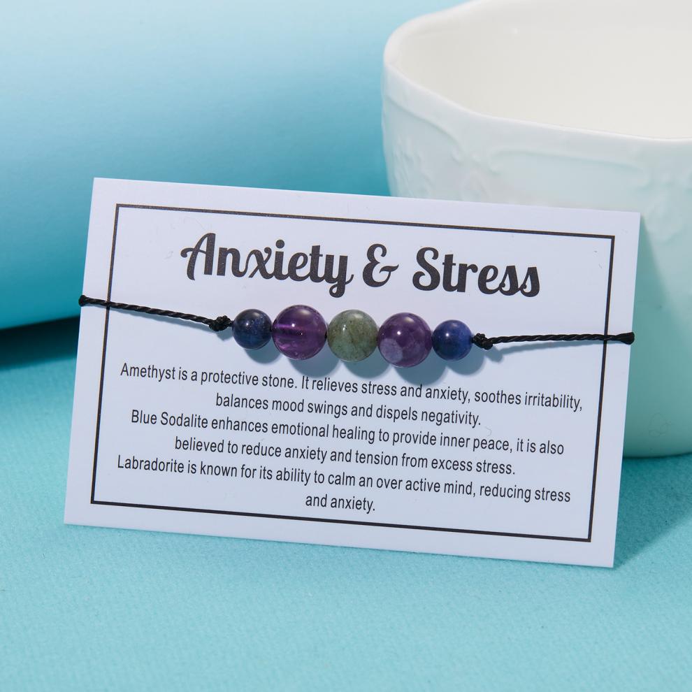 Healing Crystal Stone Beads Men's Bracelet