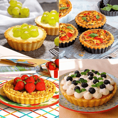 6pcs Mini Pie Pans Non Stick Tart Molds