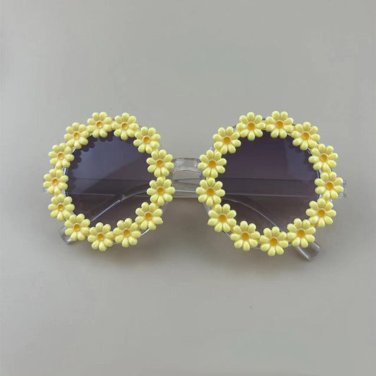 Cartoon Flower Frame Sunglasses for Girls