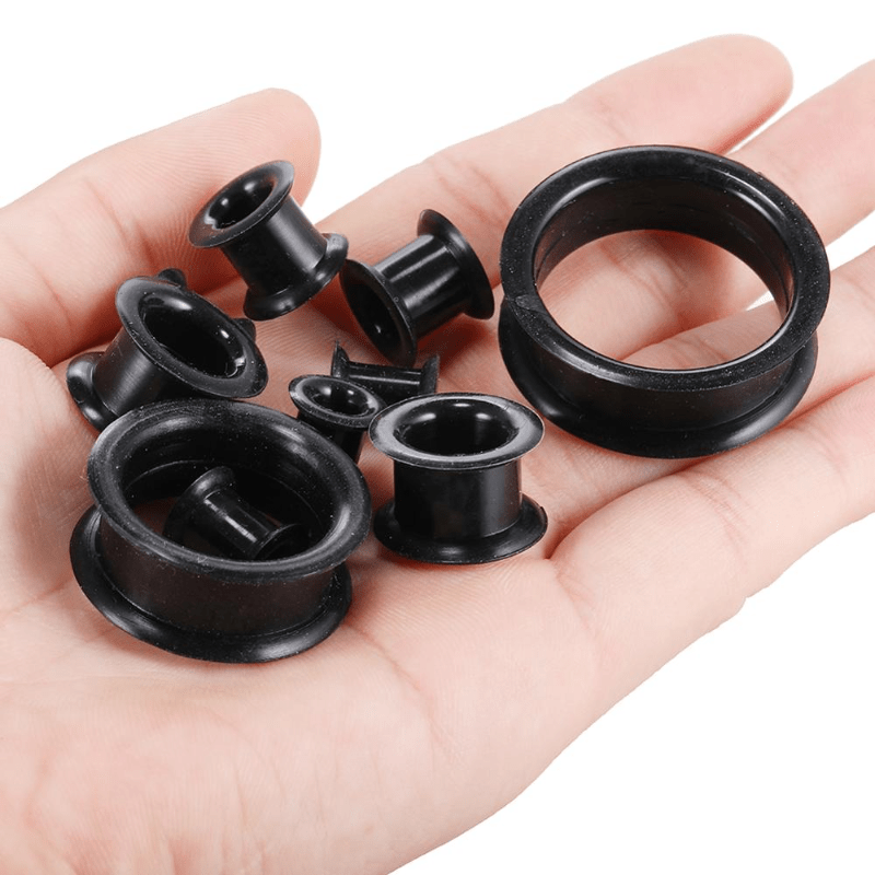 2pcs Silicone Double Flared Ear Tunnel Plugs 3mm-28mm