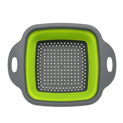 Silicone Folding Drain Basket Vegetable Washing Strainer Collapsible Drainer