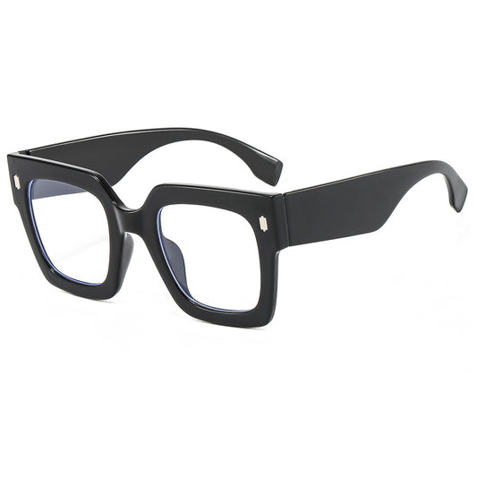 Light Blocking Glasses Square Clear Lens Jelly Frame
