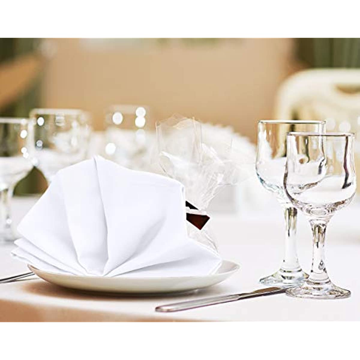 6pcs Cloth Napkins 50.8x50.8 Cm Washable & Reusable Table Dinner Napkins