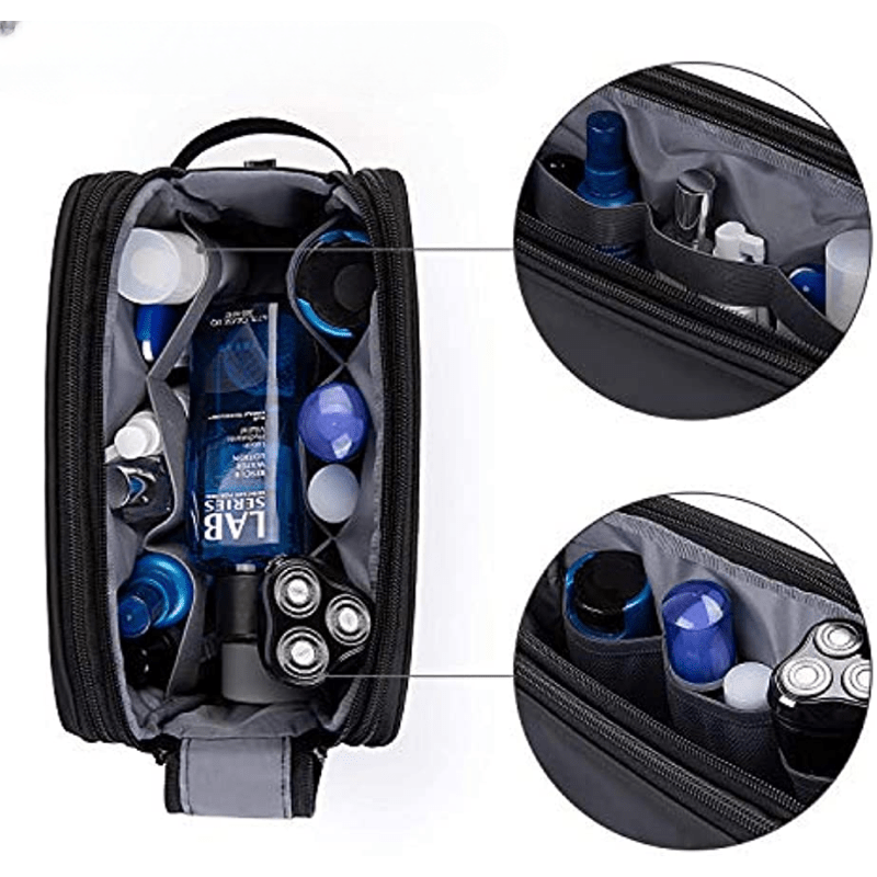 Men's Travel Toiletry Bag Water Resistant Shaving Organizer