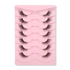 7 Pairs Cat Eye False Eyelashes for Slender Curling Look