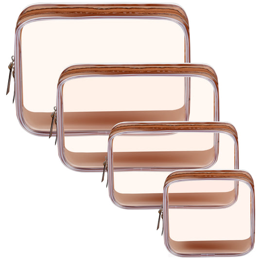 4pcs Waterproof Travel Toiletry Bag PVC Clear Cosmetic Makeup Bags