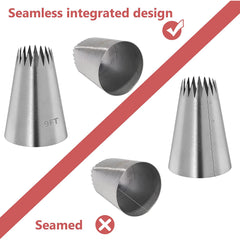 4Pcs Large Piping Tips Set Cake Decorating Icing Tip Nozzles Kit