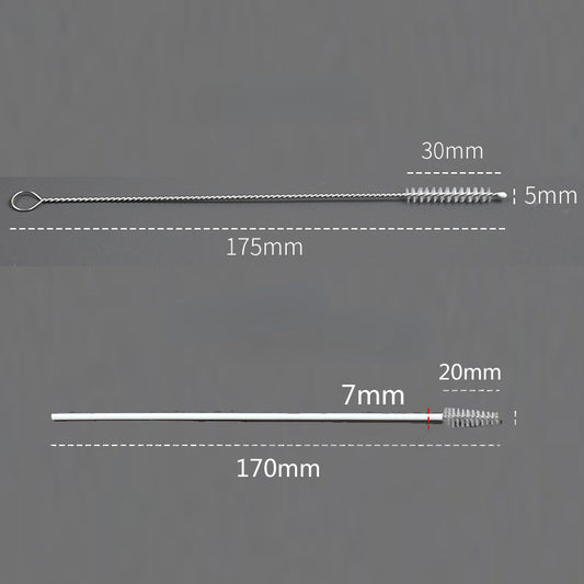 Stainless Steel Straw Cleaning Brush Soft Bristles