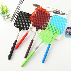 2pcs Telescopic Fly Swatters Durable Plastic Non Slip Handle Indoor Outdoor