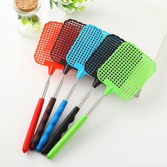 2pcs Telescopic Fly Swatters Durable Plastic Non Slip Handle Indoor Outdoor