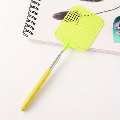 2pcs Telescopic Fly Swatters Durable Plastic Non Slip Handle Indoor Outdoor