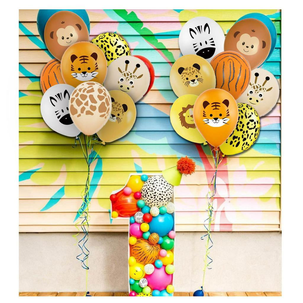 10pcs Latex Jungle Animal Balloon Birthday Party Decorations
