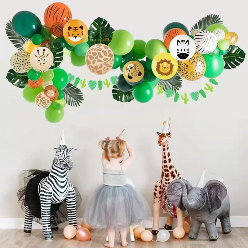 10pcs Latex Jungle Animal Balloon Birthday Party Decorations