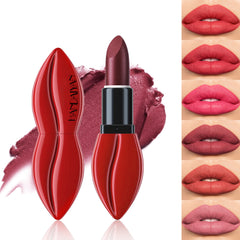 6Pcs Matte Lipstick Set High Pigmented Velvet Matte Finish Lip Gloss