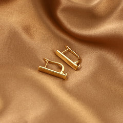 Geometric Glossy Earrings Creative Personality Banquet Party Jewelry