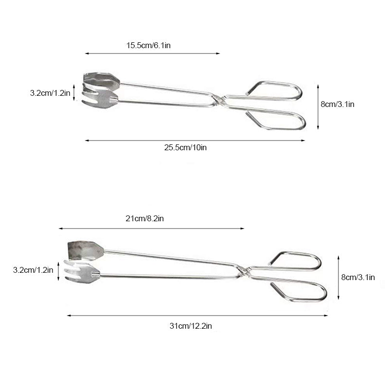 Stainless Steel Kitchen Tongs Scissors Salad Tong Kitchen Supplies