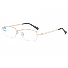 Metal Frame Light Block Lens Reading Glasses 1.0-4.0 Unisex