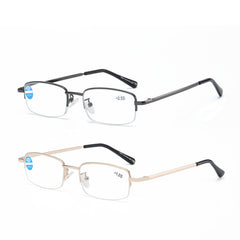 Metal Frame Light Block Lens Reading Glasses 1.0-4.0 Unisex