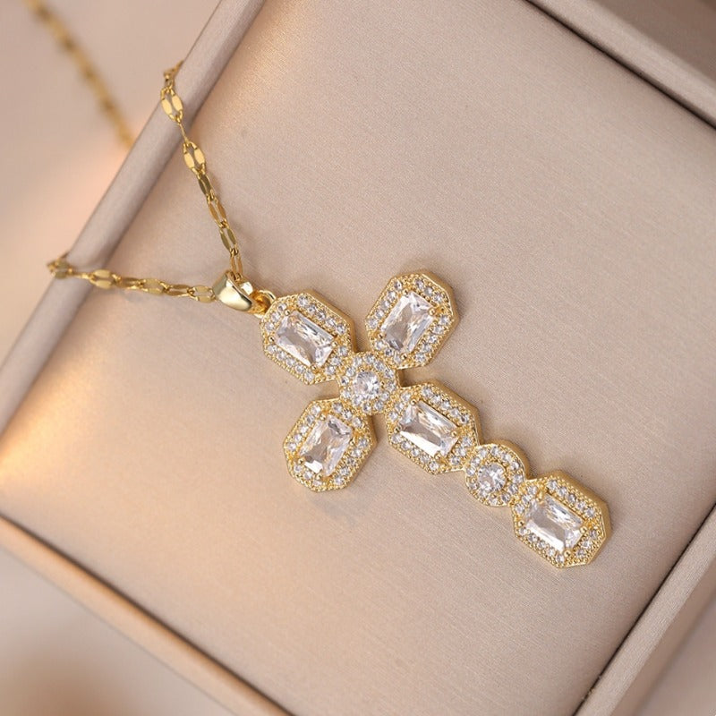 Girl's Rhinestone Pendant Necklace for Banquet Party