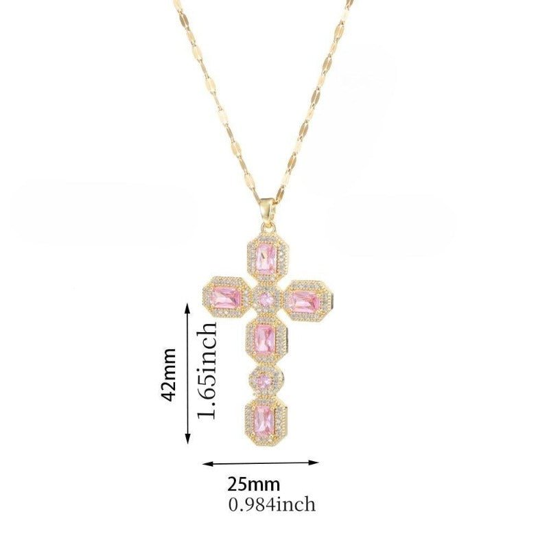 Girl's Rhinestone Pendant Necklace for Banquet Party