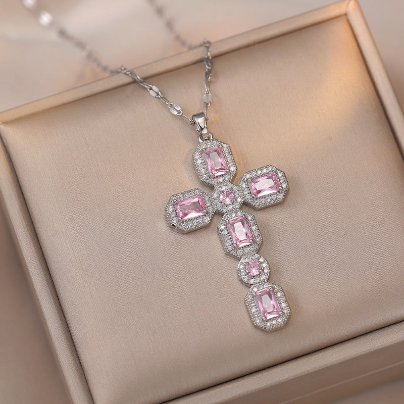 Girl's Rhinestone Pendant Necklace for Banquet Party
