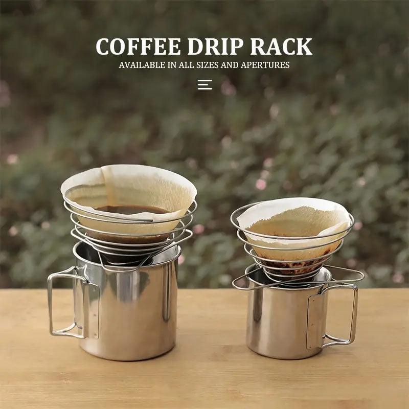 Portable Stainless Steel Coffee Drip Rack for Camping