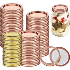 24 Pcs Split Type Leak Proof Mason Jar Lids & Rings - Stainless Steel