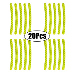 20pcs RV Wheel Hub Reflective Sticker Rim Reflective Strips Luminous Sticker