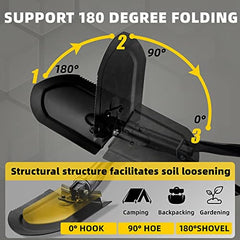 Folding Camping Shovel w Pick - Car Snow Shovel Camp Emergency Tool