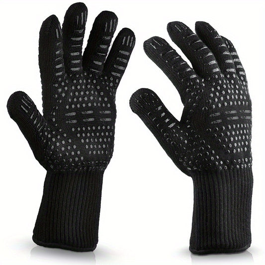Fireproof Oven Gloves Heat Resistant Cut Resistant Non Slip Silicone BBQ Gloves