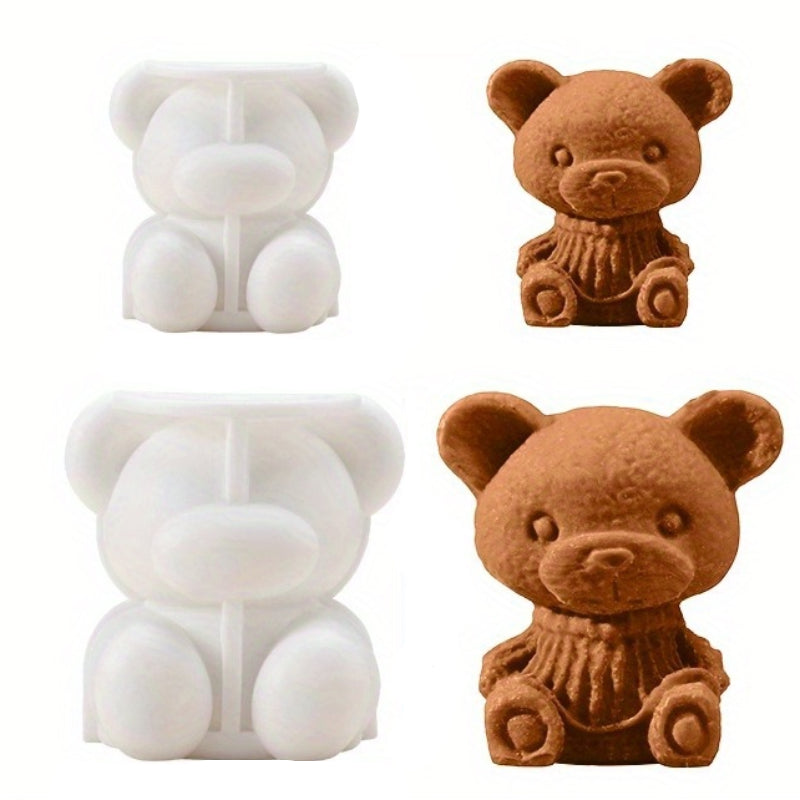 2pcs Silicone Bear Shape Ice Cube Mold - Upgrade Your Drinks!