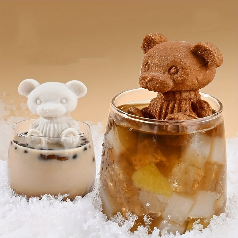 2pcs Silicone Bear Shape Ice Cube Mold - Upgrade Your Drinks!