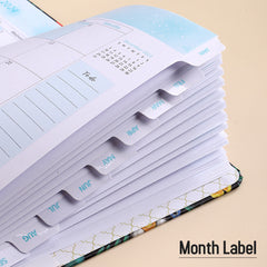 1pc Spiral Weekly Planner Monthly Planner Flower Schedule English Diary