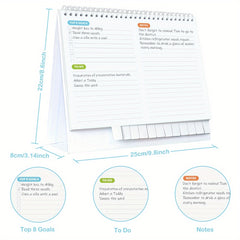 Desk Calendar 15 Months Calendar 24x21 With Julian Date Monthly Goals To do List