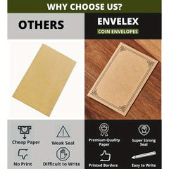 50 Coin Envelopes 2.25x3.5 Inches Seed Storage Envelopes
