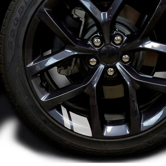 Reflective Car Wheel Rim Vinyl Stickers - Set of 4