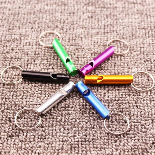 6pcs Aluminum Mini Whistle for Survival, Hiking, Camping