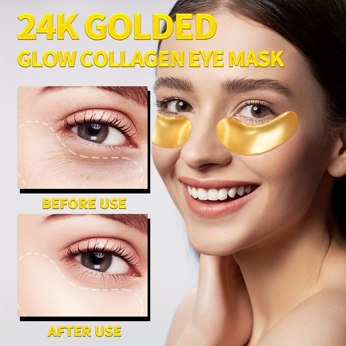 Collagen Golden Eye Mask Firms Skin Diminishes Eye Bags Dark Circles