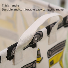 Canvas Waterproof Collapsible Clothes Organizer Basket With Handle